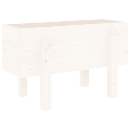 Garden Planter White 62x30x38 cm Solid Wood Pine