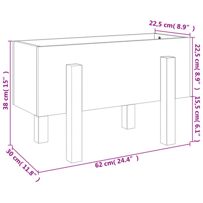 Garden Planter 62x30x38 cm Solid Wood Douglas