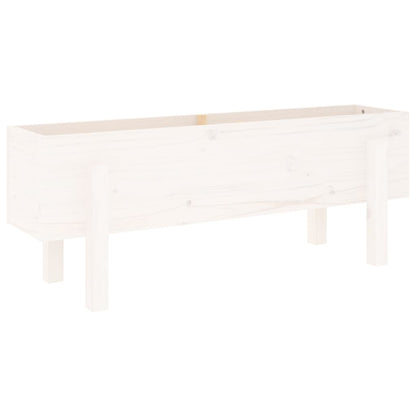 Garden Raised Bed White 101x30x38 cm Solid Wood Pine