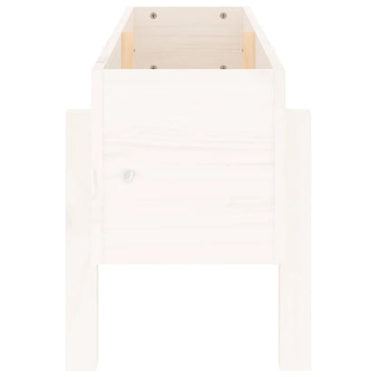 Garden Raised Bed White 101x30x38 cm Solid Wood Pine