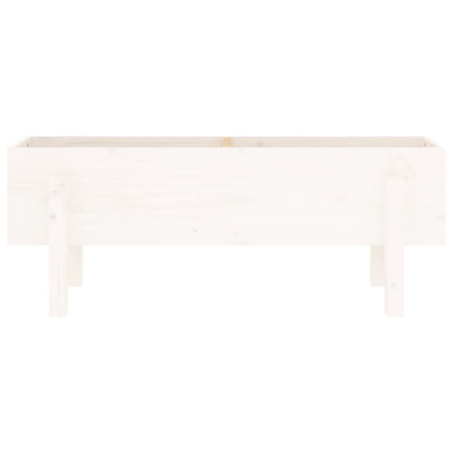 Garden Raised Bed White 101x30x38 cm Solid Wood Pine