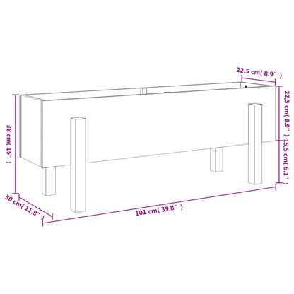 Garden Raised Bed 101x30x38 cm Solid Wood Douglas