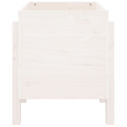 Garden Planter White 62x50x57 cm Solid Wood Pine