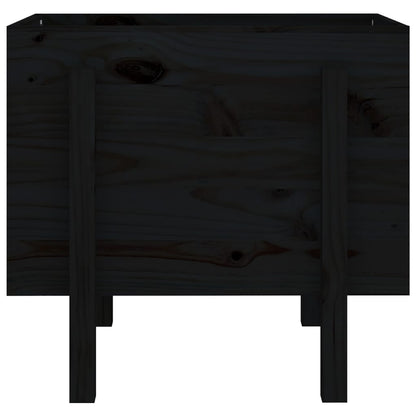 Garden Planter Black 62x50x57 cm Solid Wood Pine