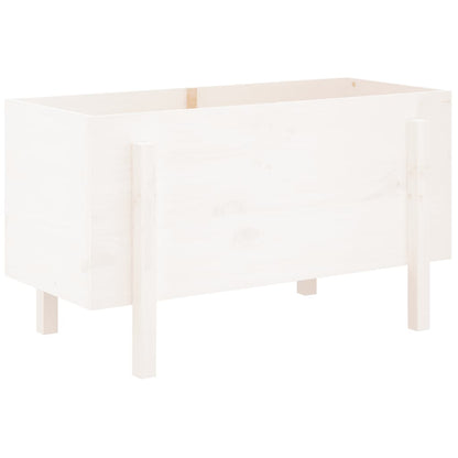 Garden Raised Bed White 101x50x57 cm Solid Wood Pine