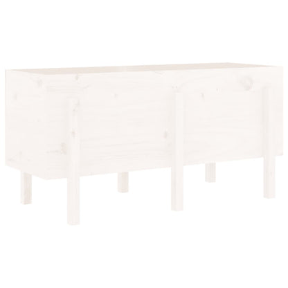 Garden Raised Bed White 121x50x57 cm Solid Wood Pine