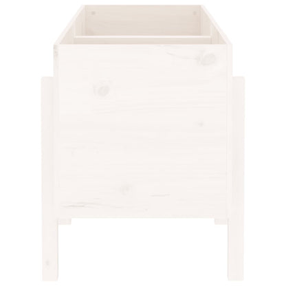 Garden Raised Bed White 121x50x57 cm Solid Wood Pine