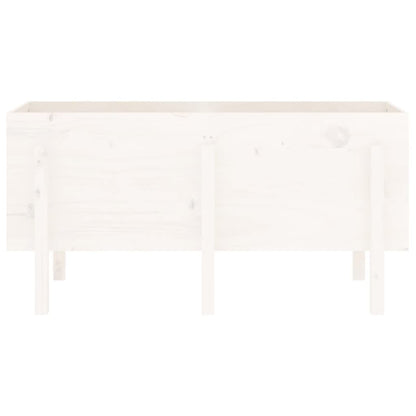 Garden Raised Bed White 121x50x57 cm Solid Wood Pine
