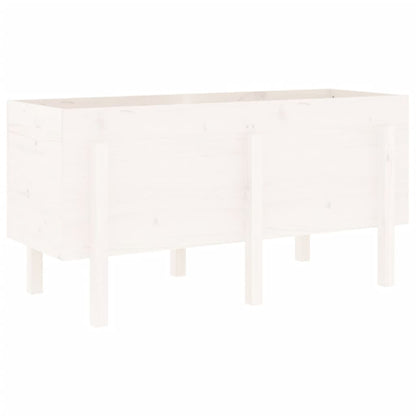 Garden Raised Bed White 121x50x57 cm Solid Wood Pine