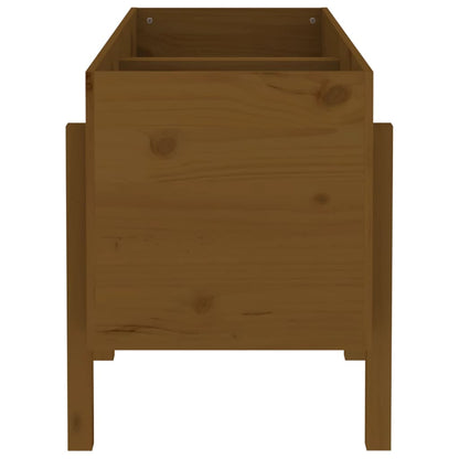 Garden Raised Bed Honey Brown 121x50x57 cm Solid Wood Pine