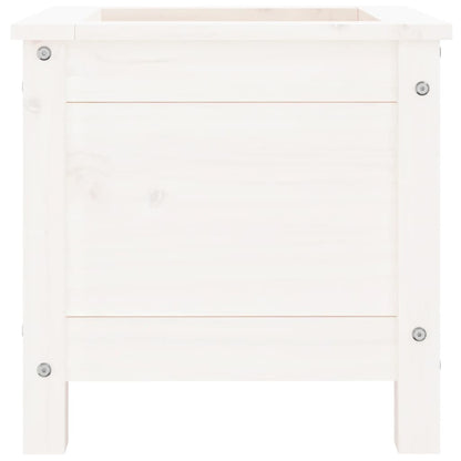 Garden Planter White 40x40x39 cm Solid Wood Pine