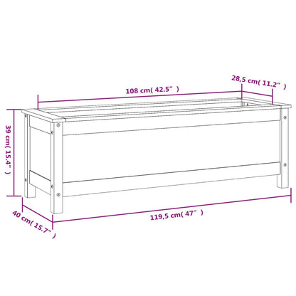 Garden Raised Bed 119.5x40x39 cm Solid Wood Douglas