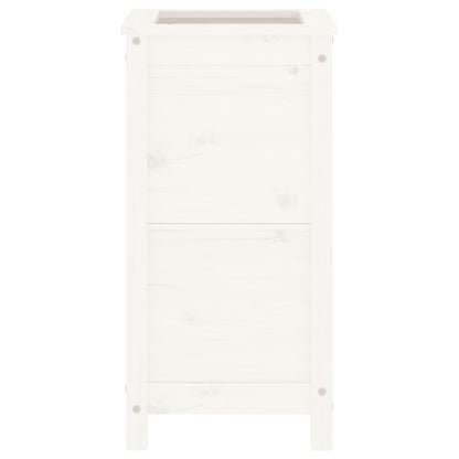 Garden Planter White 40x40x78 cm Solid Wood Pine
