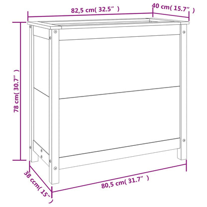 Garden Planter 82.5x40x78 cm Solid Wood Pine