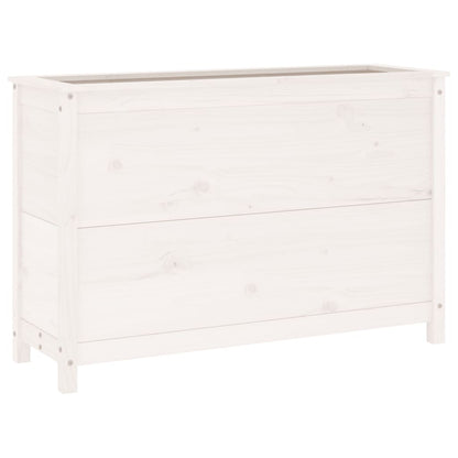 Garden Raised Bed White 119.5x40x78 cm Solid Wood Pine