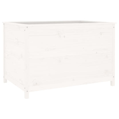 Garden Raised Bed White 119.5x82.5x78 cm Solid Wood Pine
