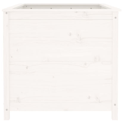 Garden Raised Bed White 119.5x82.5x78 cm Solid Wood Pine