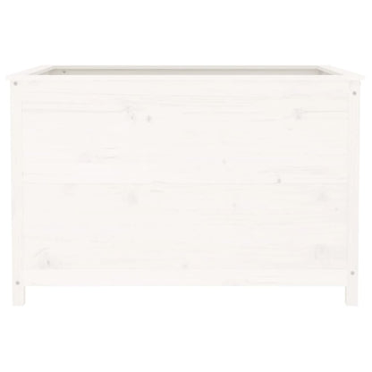 Garden Raised Bed White 119.5x82.5x78 cm Solid Wood Pine