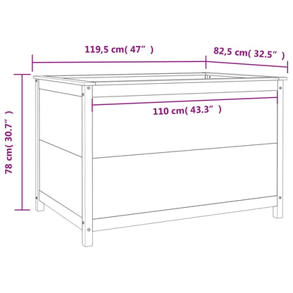 Garden Raised Bed 119.5x82.5x78 cm Solid Wood Douglas