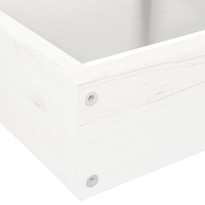 Garden Planter 4-Tier 80.5x79x36 cm White Solid Wood Pine