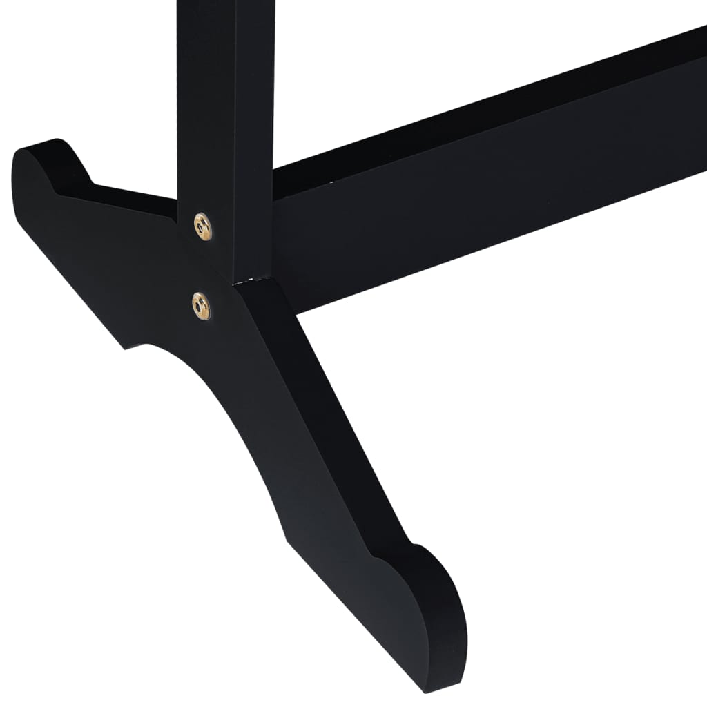 Mirror Jewellery Cabinet Free Standing Black 42x38x152 cm