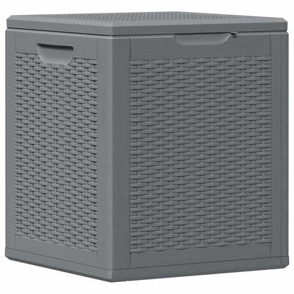 Garden Storage Box Grey PP Rattan 90 L