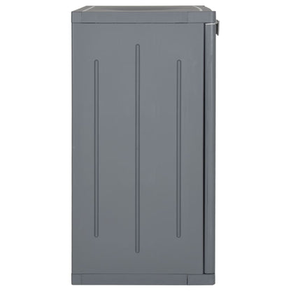 Garden Storage Cabinet Grey 65x45x88 cm PP Rattan