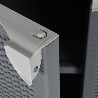 Garden Storage Cabinet Grey 65x45x88 cm PP Rattan