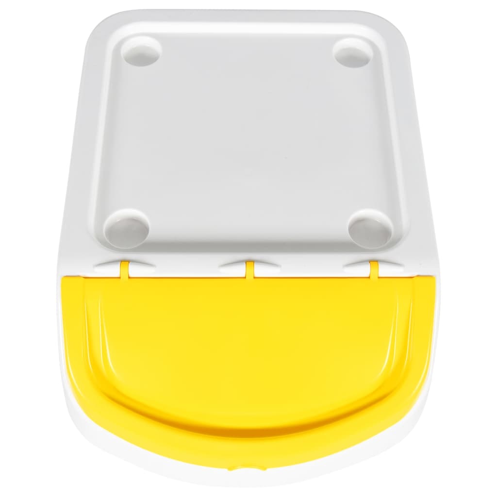 Stackable Waste Bins with Lids 3 pcs White PP 120 L