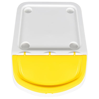 Stackable Waste Bins with Lids 3 pcs White PP 120 L