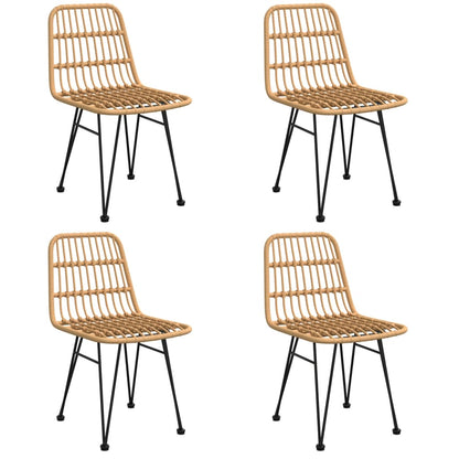 5 Piece Garden Dining Set Poly Rattan