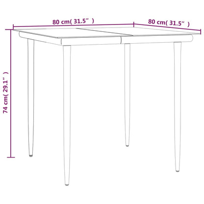 5 Piece Garden Dining Set Poly Rattan