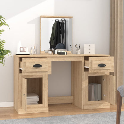 Dressing Table with Mirror Sonoma Oak 130x50x132.5 cm