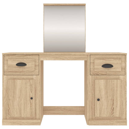 Dressing Table with Mirror Sonoma Oak 130x50x132.5 cm