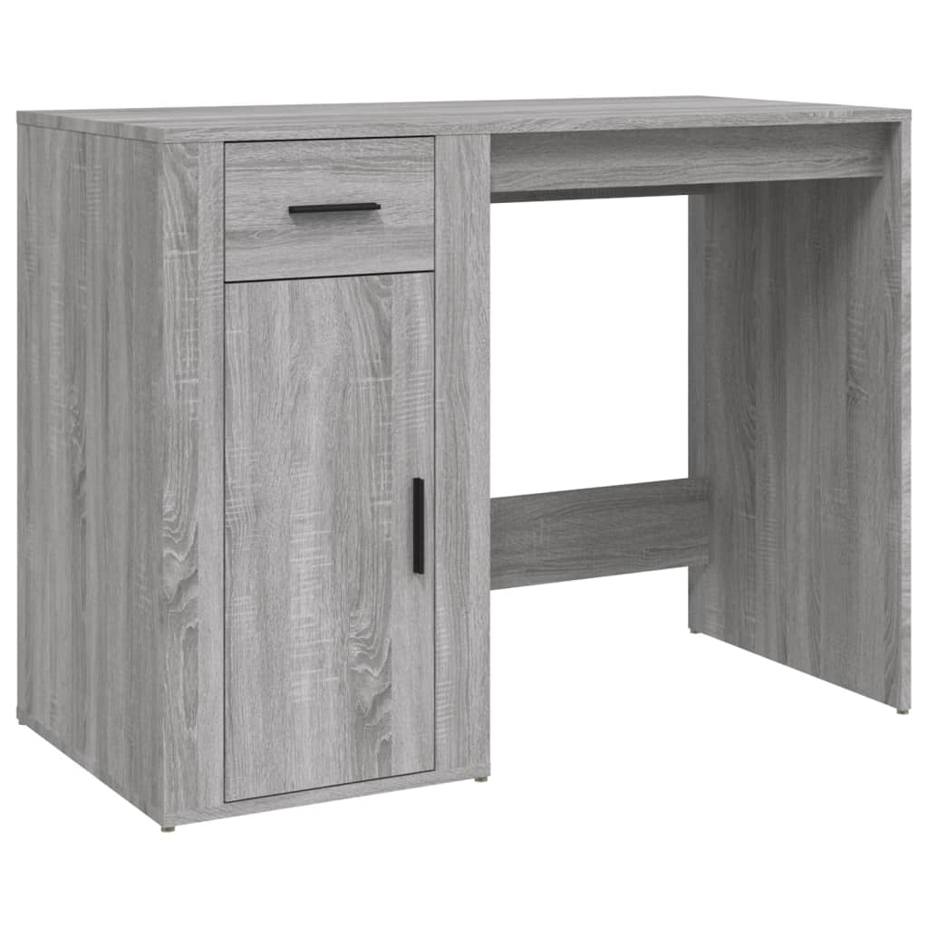 Desk with Cabinet Grey Sonoma Engineered Wood