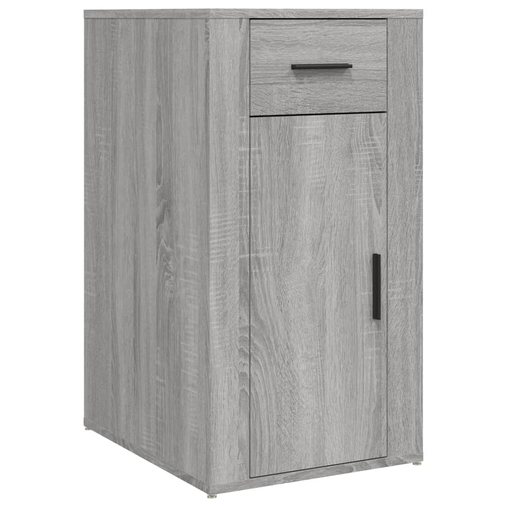 Desk with Cabinet Grey Sonoma Engineered Wood