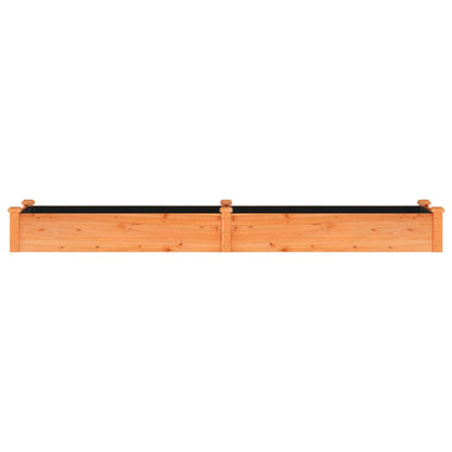Garden Raised Bed with Liner Brown 240x45x25 cm Solid Wood Fir