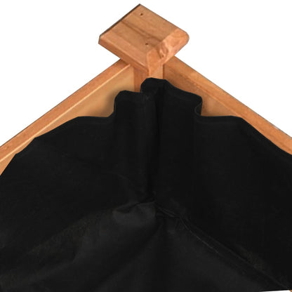 Garden Raised Bed with Liner Brown 240x120x25 cm Solid Wood Fir