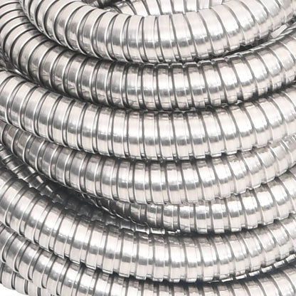 Garden Hose with Spray Nozzle Silver 0.6" 22.5 m Stainless Steel