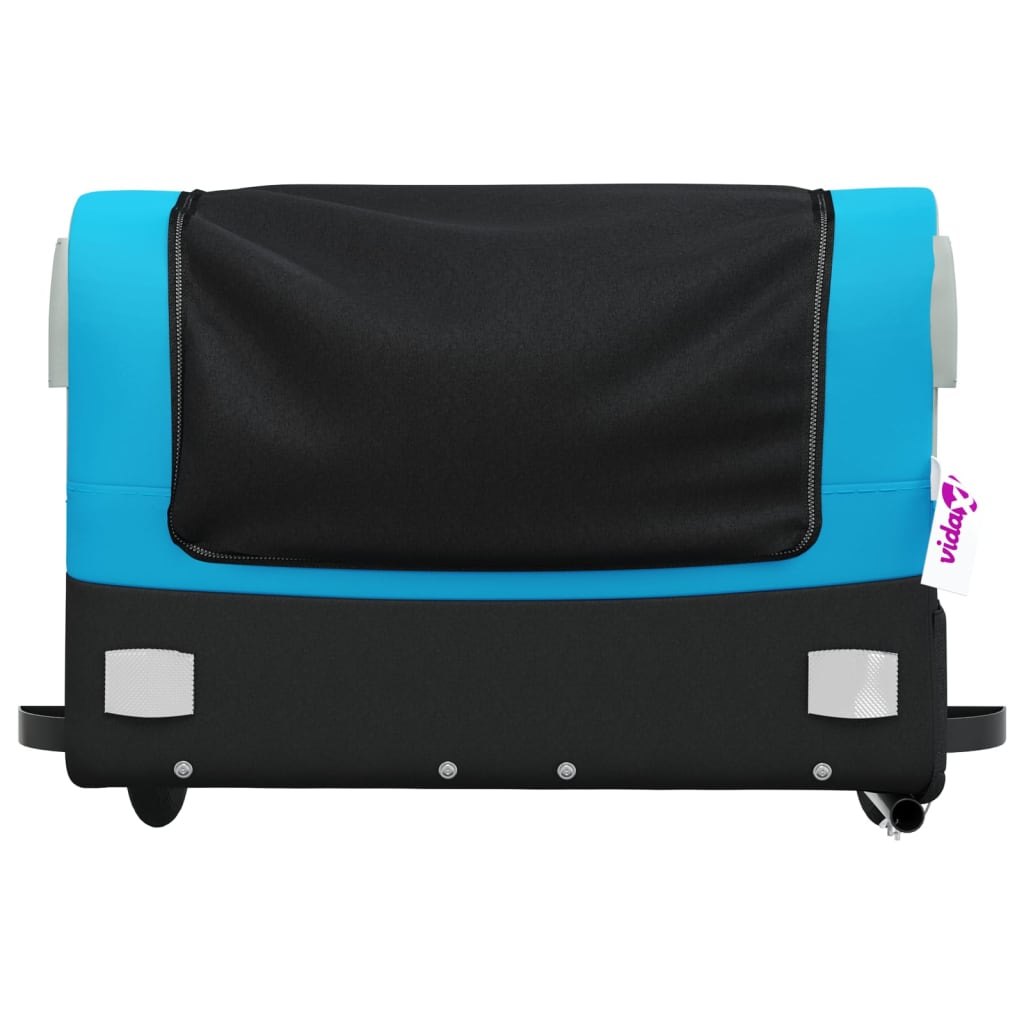 Bike Trailer Black and Blue 45 kg Iron