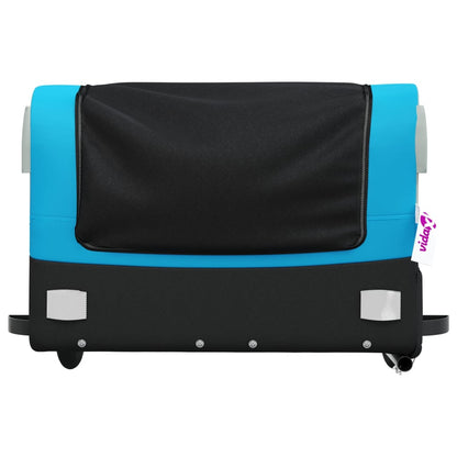 Bike Trailer Black and Blue 45 kg Iron