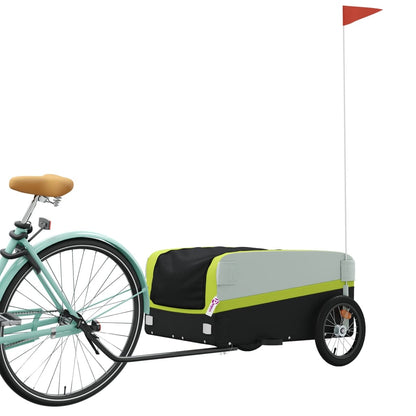 Bike Trailer Black and Green 45 kg Iron