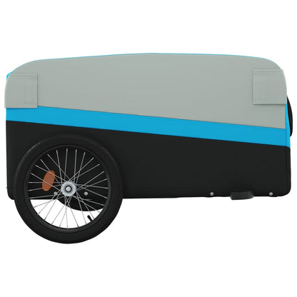 Bike Trailer Black and Blue 45 kg Iron