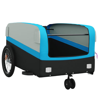 Bike Trailer Black and Blue 45 kg Iron