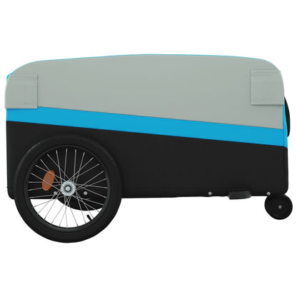 Bike Trailer Black and Blue 45 kg Iron
