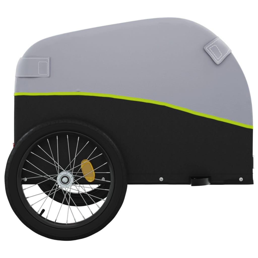 Bike Trailer Black and Green 30 kg Iron