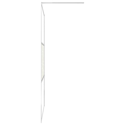 Walk-in Shower Wall with Shelf Chrome 90x195 cm ESG Glass&Aluminium