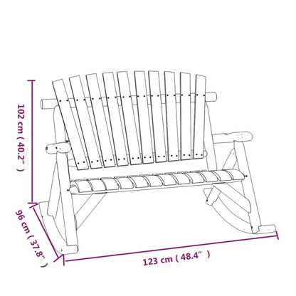5 Piece Garden Lounge Set Solid Wood Spruce