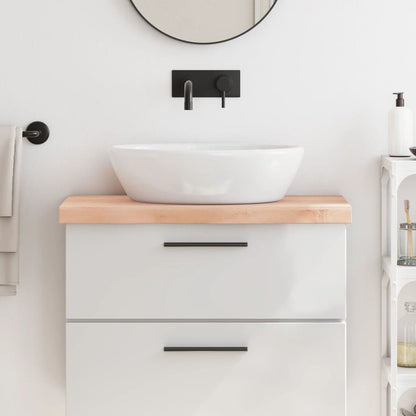Bathroom Countertop 80x40x(2-6) cm Untreated Solid Wood