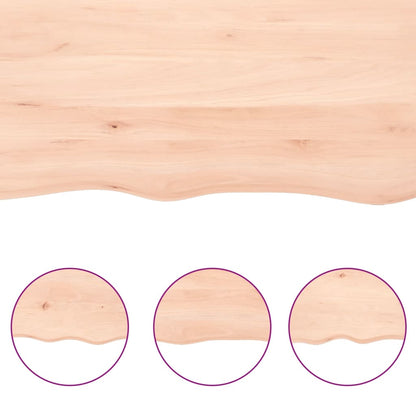 Bathroom Countertop 80x50x2 cm Untreated Solid Wood